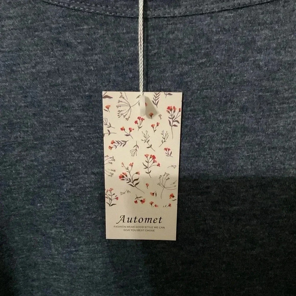 AUTOMET Heather Blue Womens Long Sleeve Shirts Loose Fitted Crewneck Size XL NWT - Picture 4 of 5